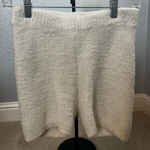 Colsie White Fluffy High Waisted Short Intimates